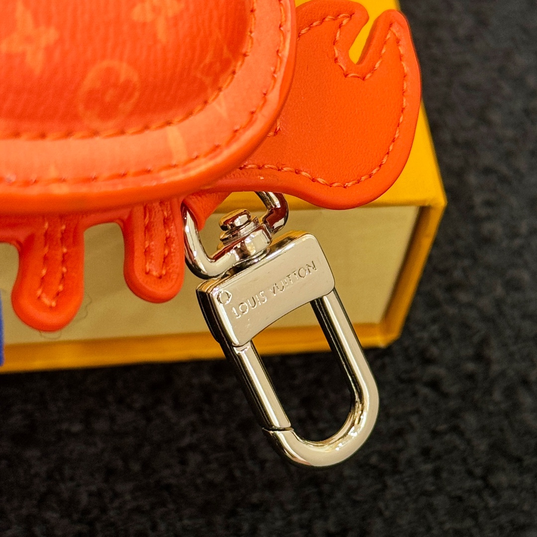 LV Orange Crab Bag Charm M01929